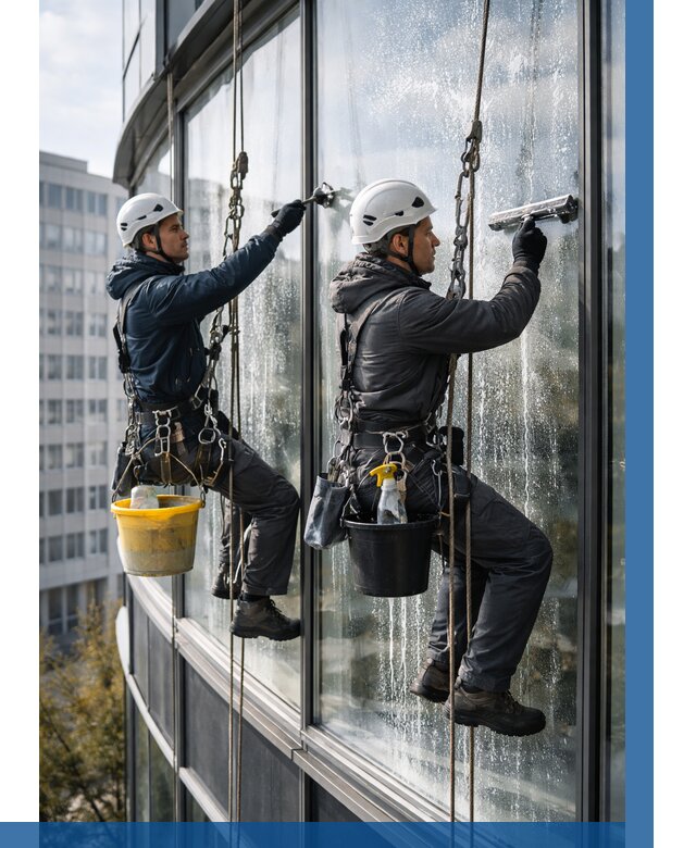 Мойка панорамных окон в Барабинске от 355 р. заказать у ВЫСОТНИК-Ббн