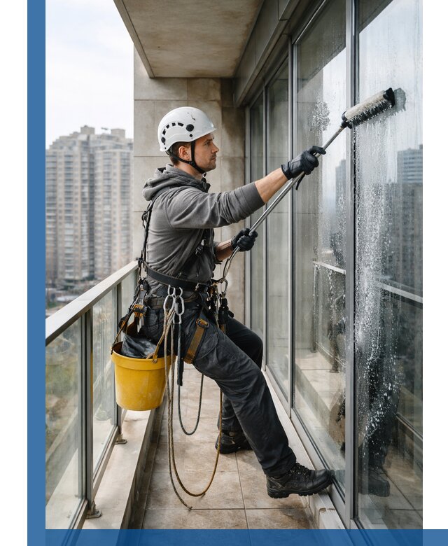 Профессиональная мойка балконного остекления в Барабинске