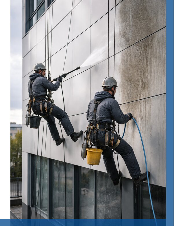 Мойка фасада из композита в Барабинске по цене от 305 р. | ВЫСОТНИК-Ббн