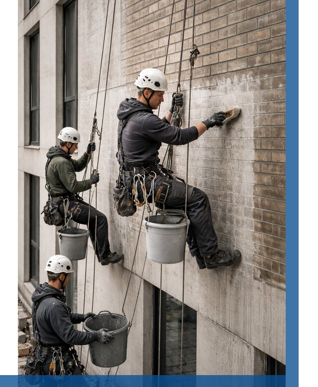 Удаление высолов с фасада в Барабинске от 254 р. | ВЫСОТНИК-Ббн