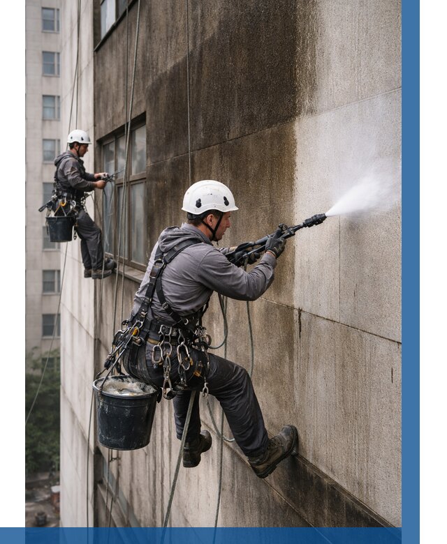 Очистка фасада от копоти в Барабинске от 254 р. | ВЫСОТНИК-Ббн