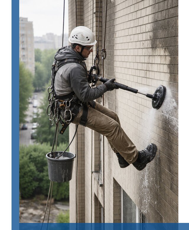 Очистка фасада от копоти в Барабинске профессионально и безопасно