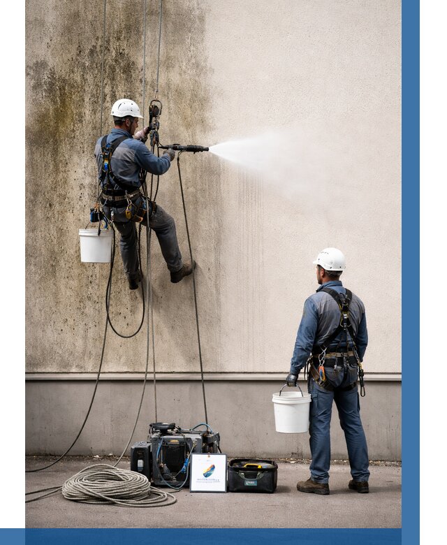 Очистка фасада от плесени в Барабинске от 305 р. | ВЫСОТНИК-Ббн