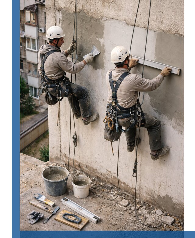 Комплексный ремонт штукатурного фасада с гарантией в Барабинске