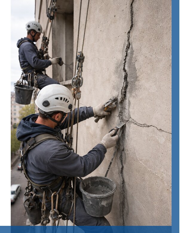 Заделка трещин на фасаде в Барабинске от 914 р. | ВЫСОТНИК-Ббн