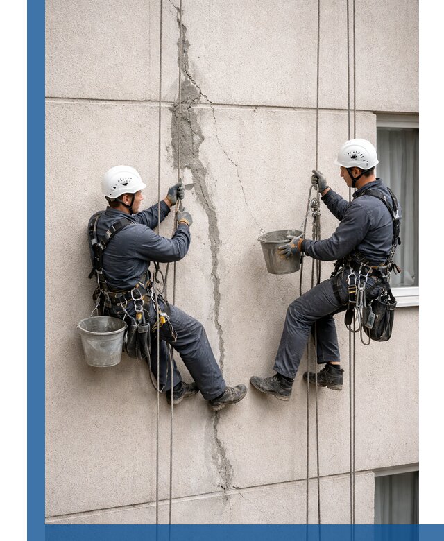 Заделка трещин на фасаде в Барабинске с гарантийным ремонтом