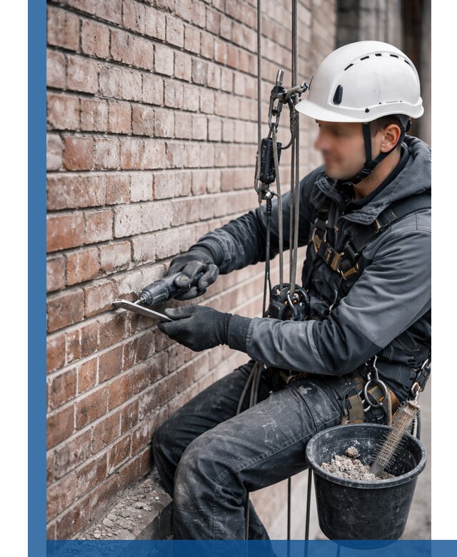 Расшивка кирпичных швов фасадов и стен, ремонт в Барабинске