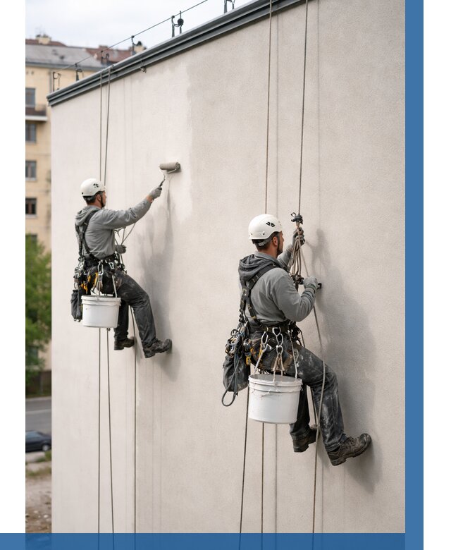 Покраска оштукатуренного фасада в Барабинске от 325 р. | ВЫСОТНИК-Ббн