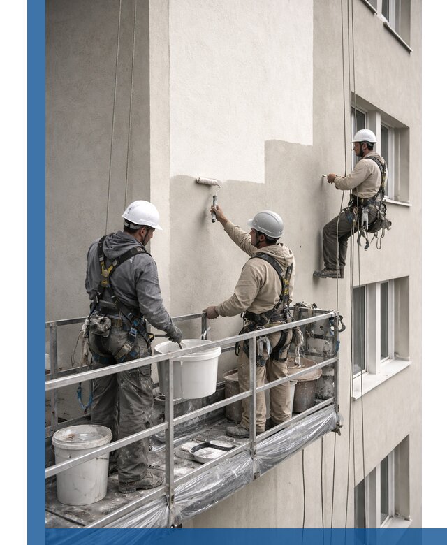 Покраска оштукатуренного фасада в Барабинске под ключ с гарантией