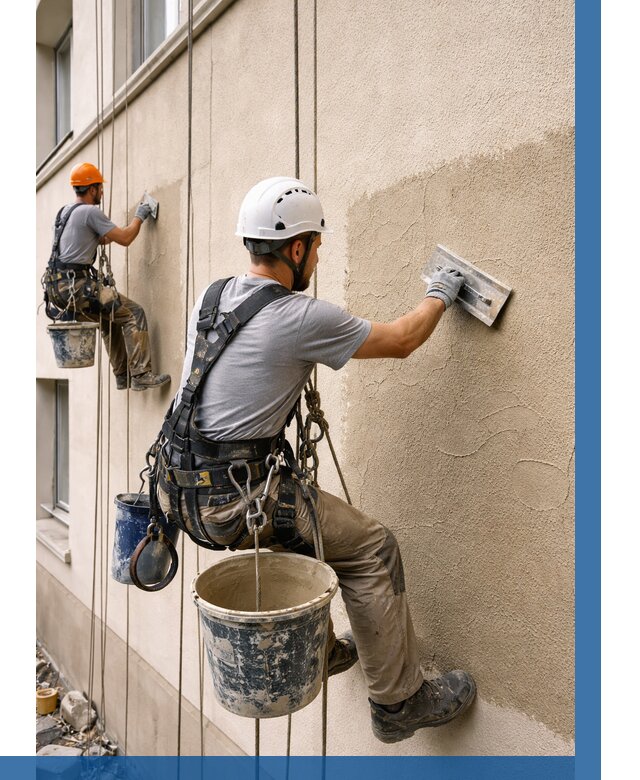 Декоративная штукатурка фасада в Барабинске от 1219 р. | ВЫСОТНИК-Ббн