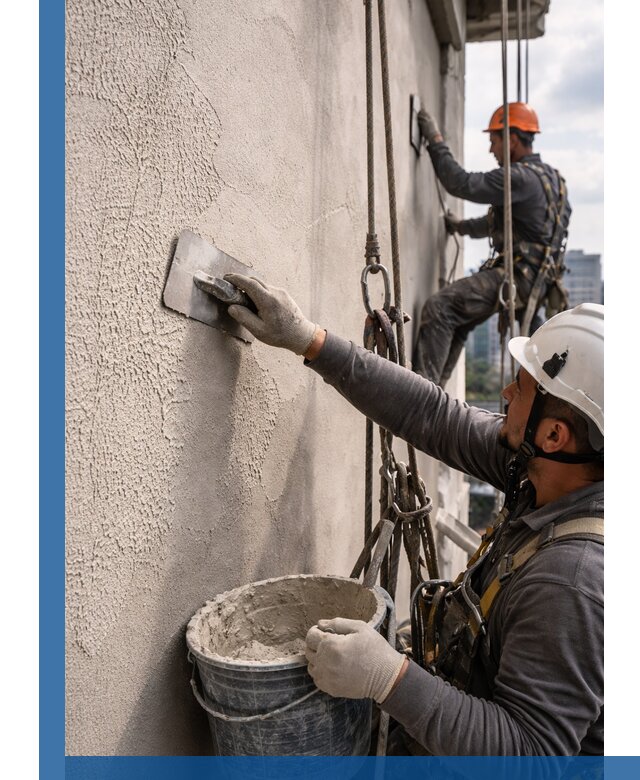 Декоративная штукатурка фасада с утеплением и защитой в Барабинске