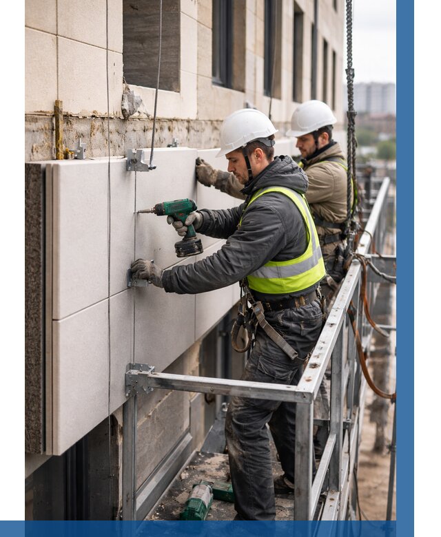 Монтаж фасадных термопанелей в Барабинске от 1524 р. | ВЫСОТНИК-Ббн