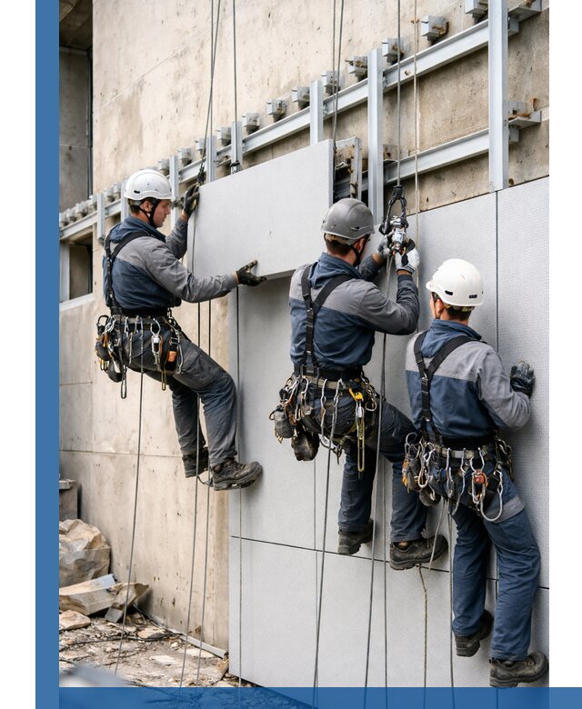 Монтаж вентилируемого фасада в Барабинске под ключ с гарантией качества