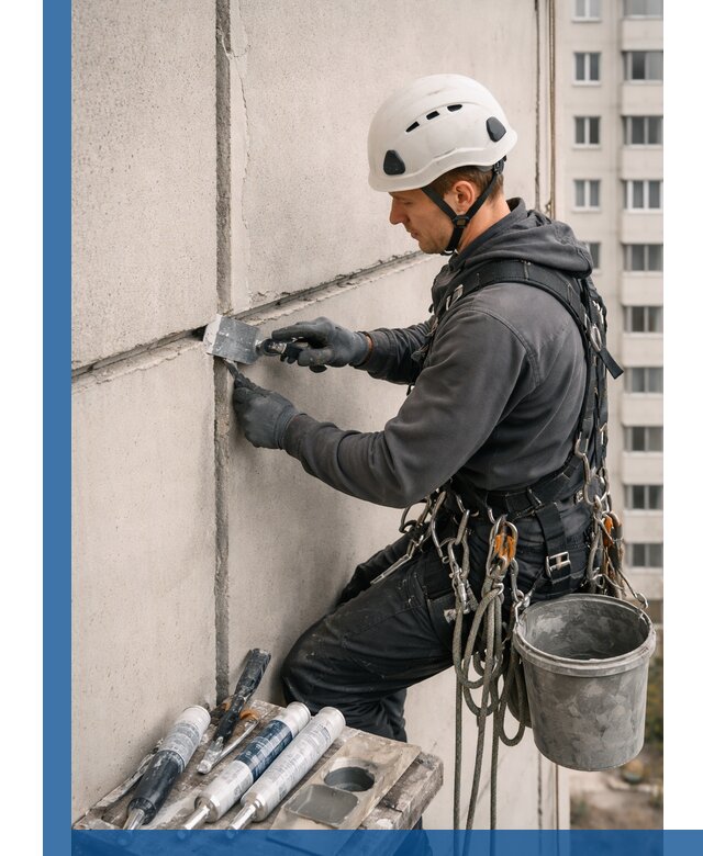 Ремонт межпанельных швов в Барабинске герметизация и восстановление