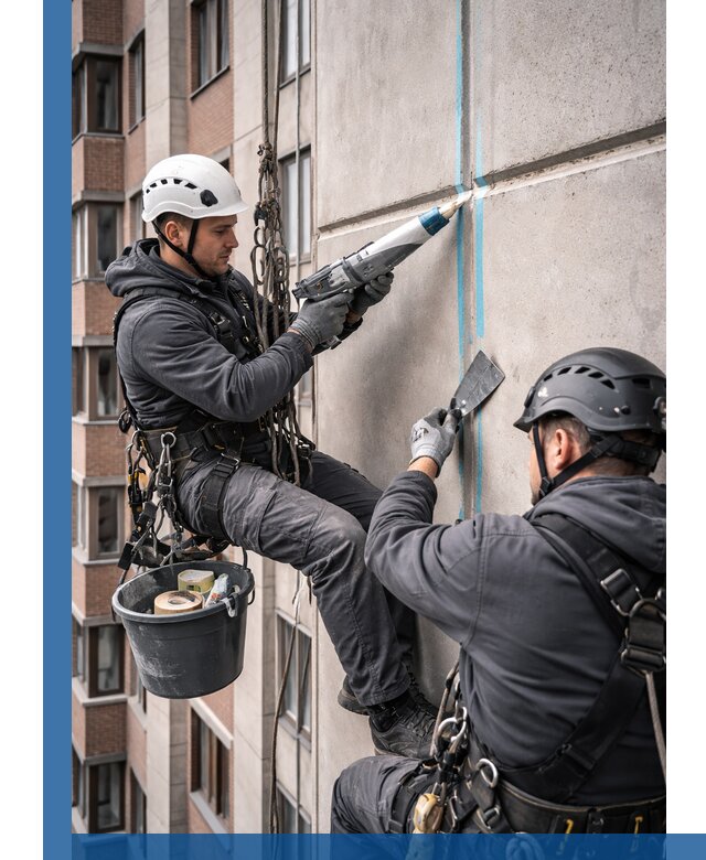 Вторичная герметизация швов фасада и кровли в Барабинске