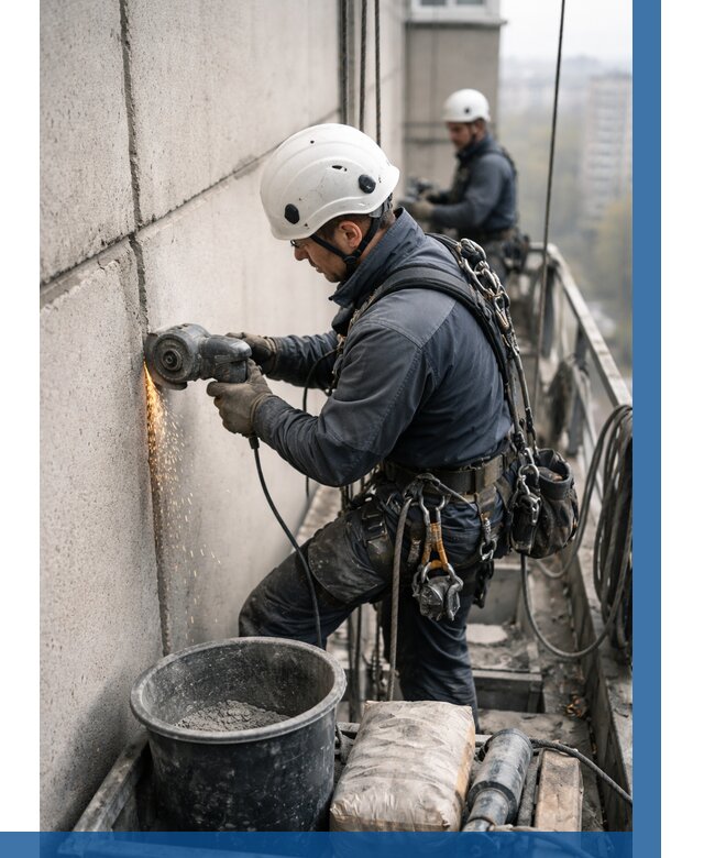 Штробление межпанельных швов в Барабинске от 1219 р. | ВЫСОТНИК-Ббн