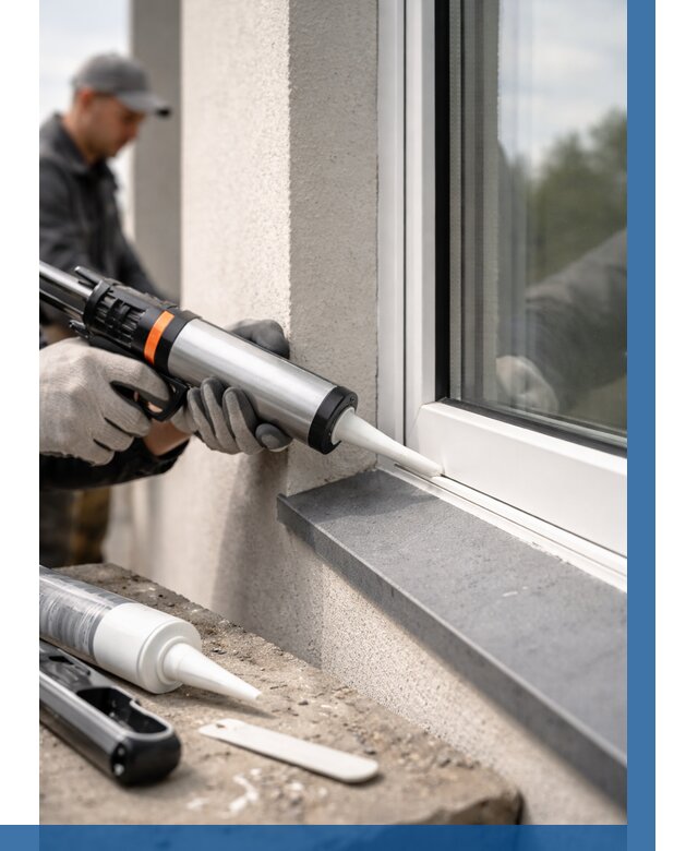 Герметизация монтажных швов окон в Барабинске от 660 р. | ВЫСОТНИК-Ббн