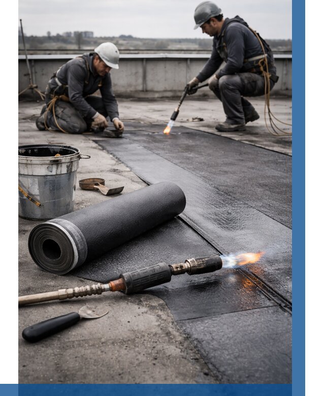 Ремонт рулонной кровли в Барабинске от 660 р. | ВЫСОТНИК-Ббн