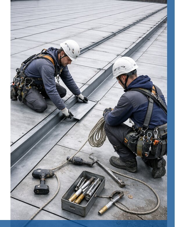 Ремонт фальцевой кровли в Барабинске от 711 р. | ВЫСОТНИК-Ббн