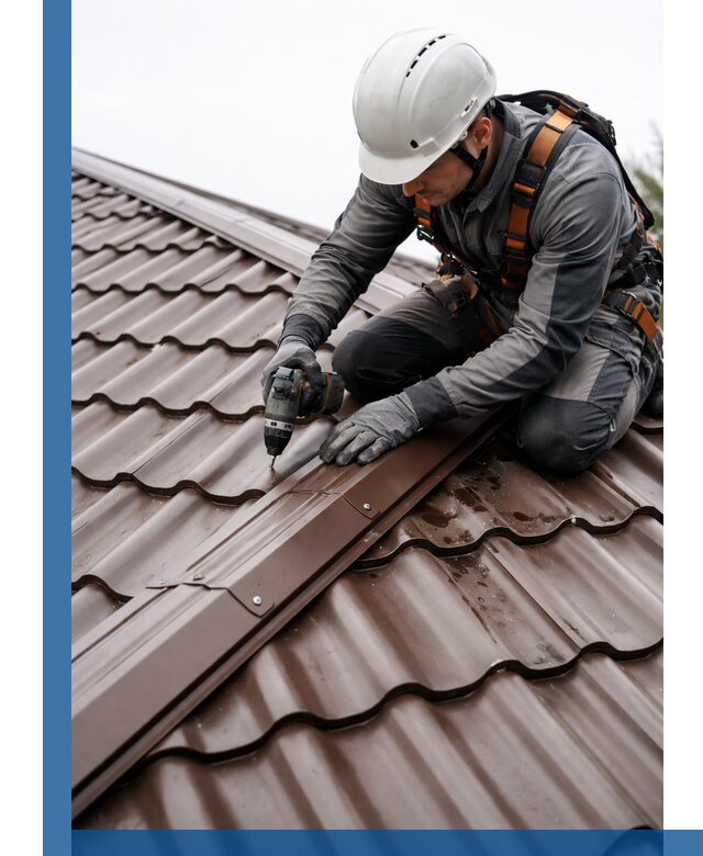 Ремонт металлочерепицы на крыше в Барабинске профессионально