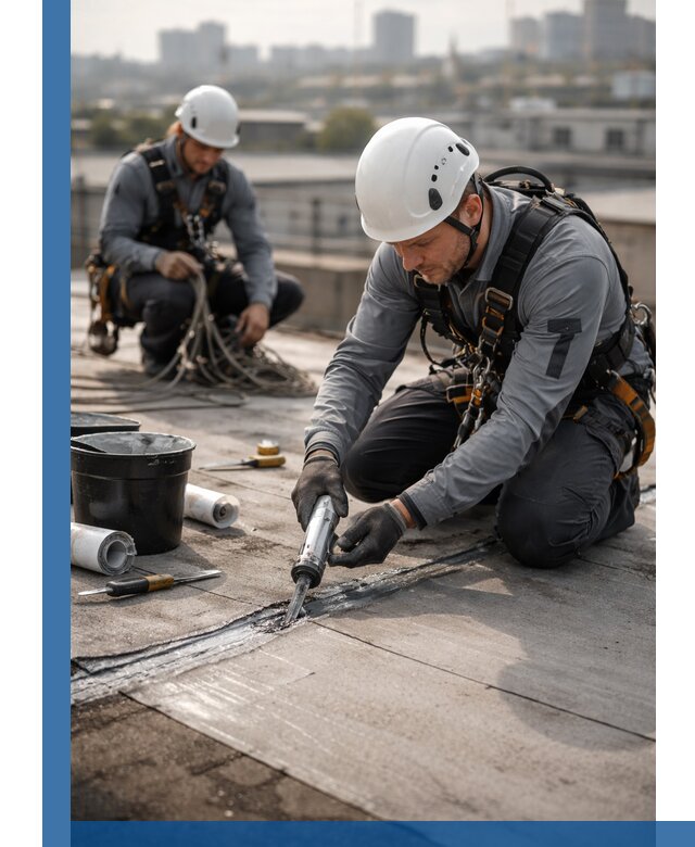 Аварийное и капитальное устранение протечек кровли в Барабинске