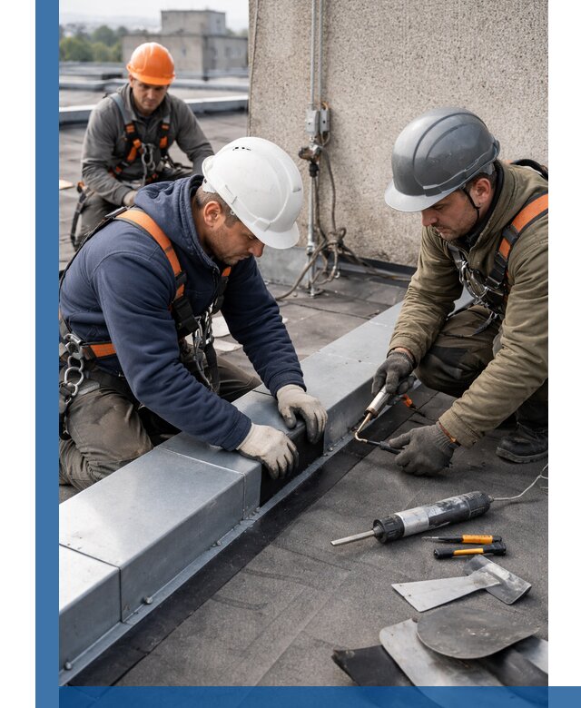 Ремонт кровельных примыканий в Барабинске профессионально