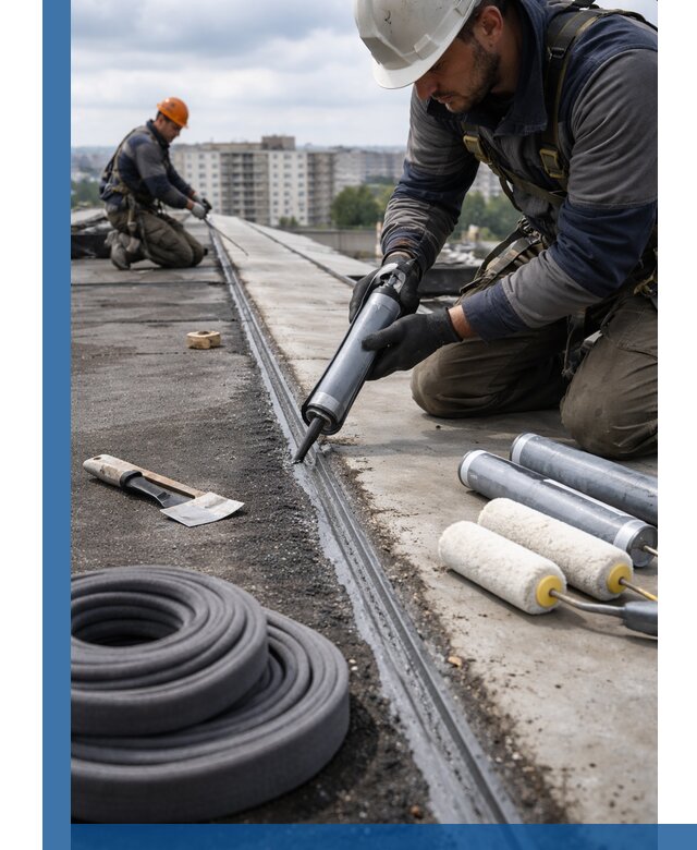 Герметизация швов кровли в Барабинске с гарантией герметичности