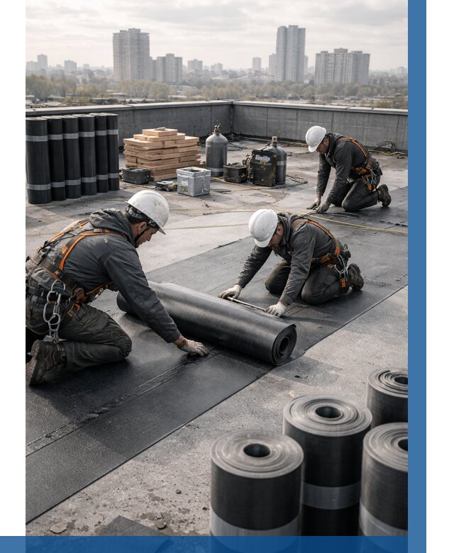 Монтаж мягкой кровли под ключ в Барабинске от 457 р. | ВЫСОТНИК-Ббн