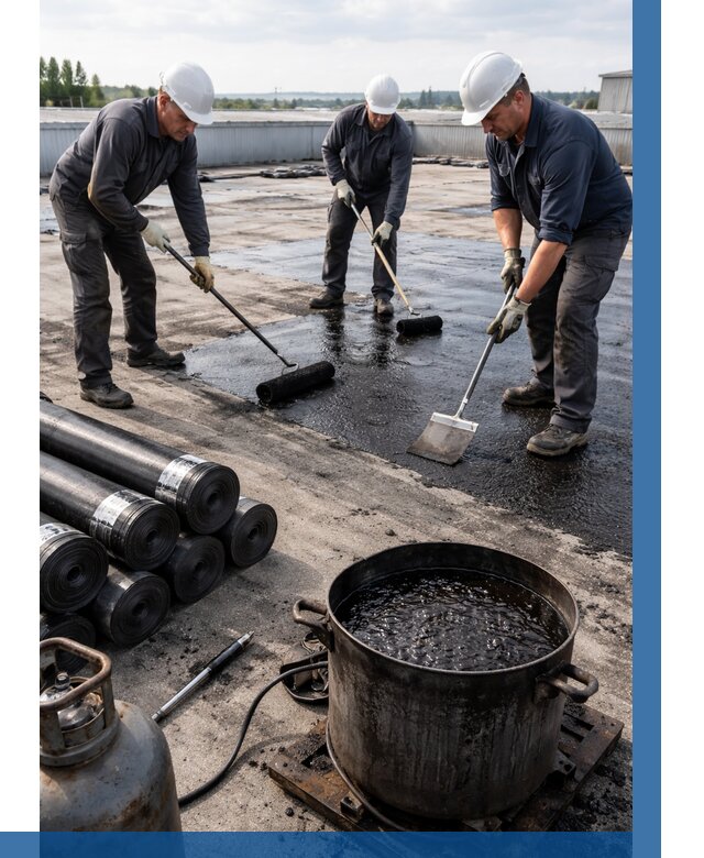 Гидроизоляция кровли мастикой в Барабинске от 609 р. | ВЫСОТНИК-Ббн