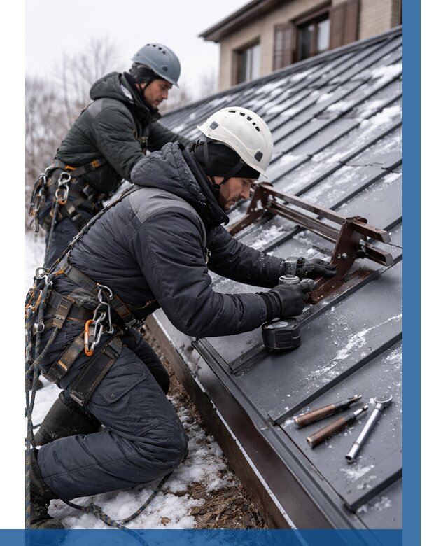 Монтаж снегозадержателей в Барабинске от 457 р. | ВЫСОТНИК-Ббн