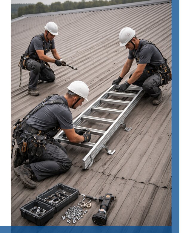 Монтаж кровельной лестницы в Барабинске от 4571 р. | ВЫСОТНИК-Ббн