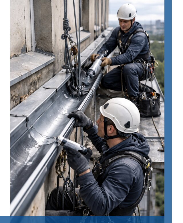 Ремонт водосточных желобов в Барабинске от 6602 р. | ВЫСОТНИК-Ббн