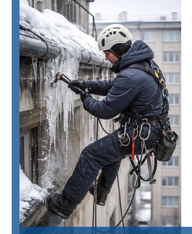 Удаление наледи и чистка водостоков в Барабинске оперативно и безопасно