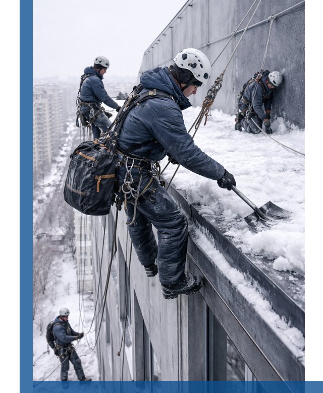 Абонентское обслуживание кровли зимой в Барабинске регулярный уход