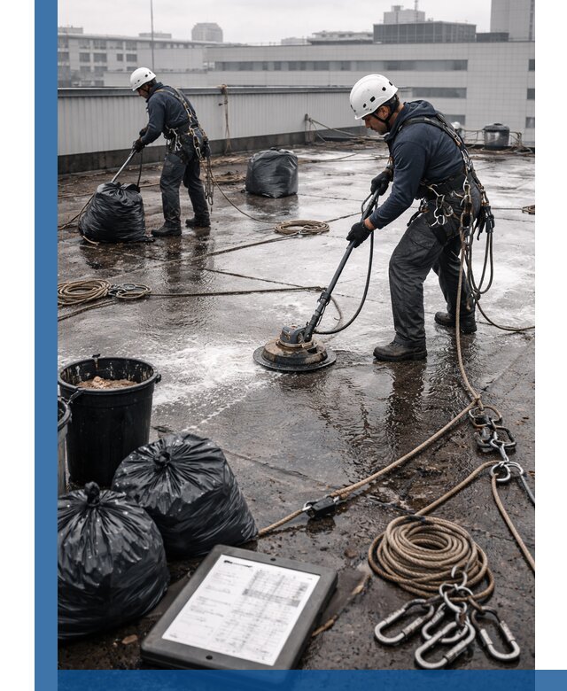 Плановая очистка кровли по графику в Барабинске для безопасности