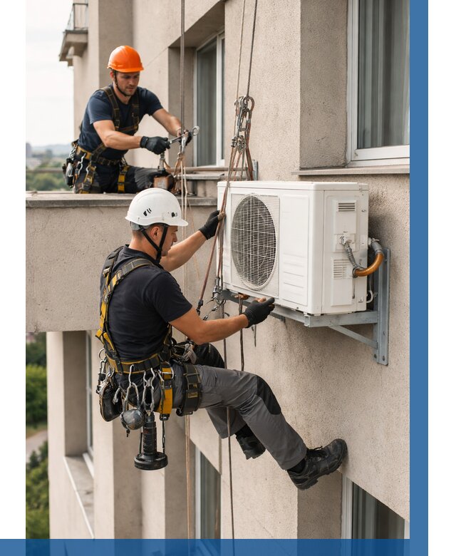 Монтаж внешнего блока кондиционера в Барабинске от 6602 р. | ВЫСОТНИК-Ббн