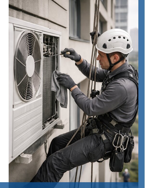 Обслуживание внешнего блока кондиционера в Барабинске от 2742 р.ВЫСОТНИК-Ббн