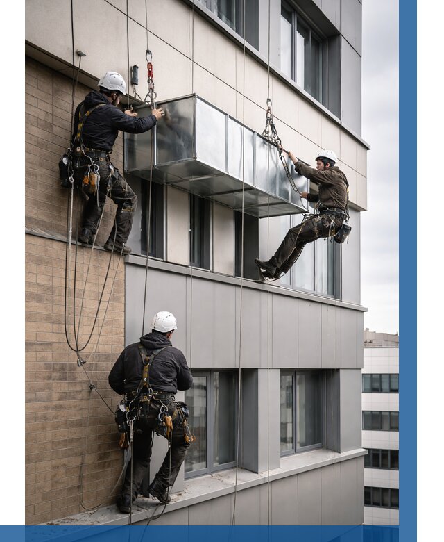 Монтаж воздуховодов на фасаде в Барабинске от 1524 р. | ВЫСОТНИК-Ббн