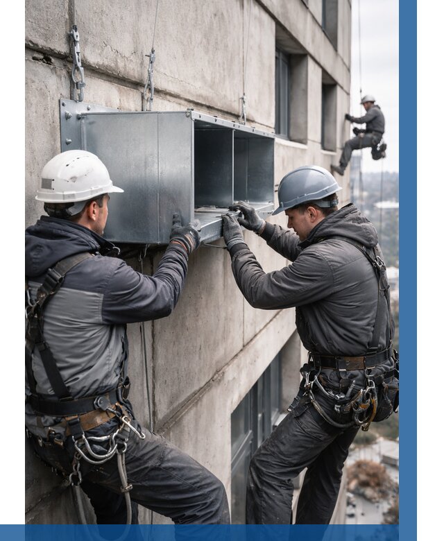 Монтаж вентиляционных коробов в Барабинске от 3047 р. | ВЫСОТНИК-Ббн