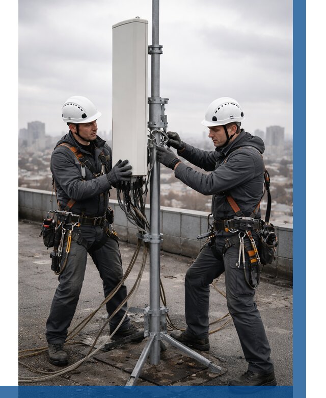 Монтаж антенн связи на крыше в Барабинске от 8633 р. | ВЫСОТНИК-Ббн