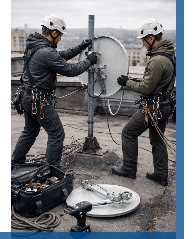 Демонтаж антенн на крыше в Барабинске от 4571 р. | ВЫСОТНИК-Ббн