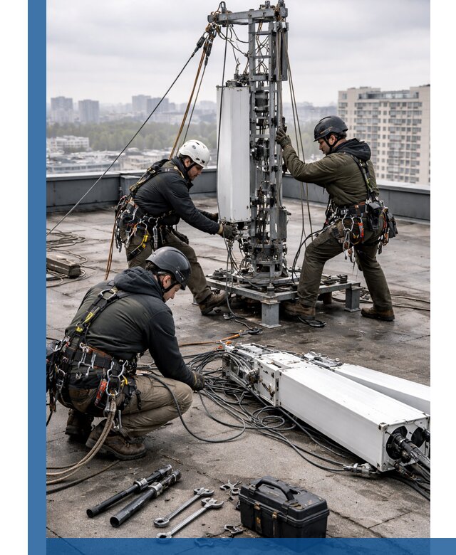 Демонтаж антенн на крыше зданий в Барабинске с гарантией