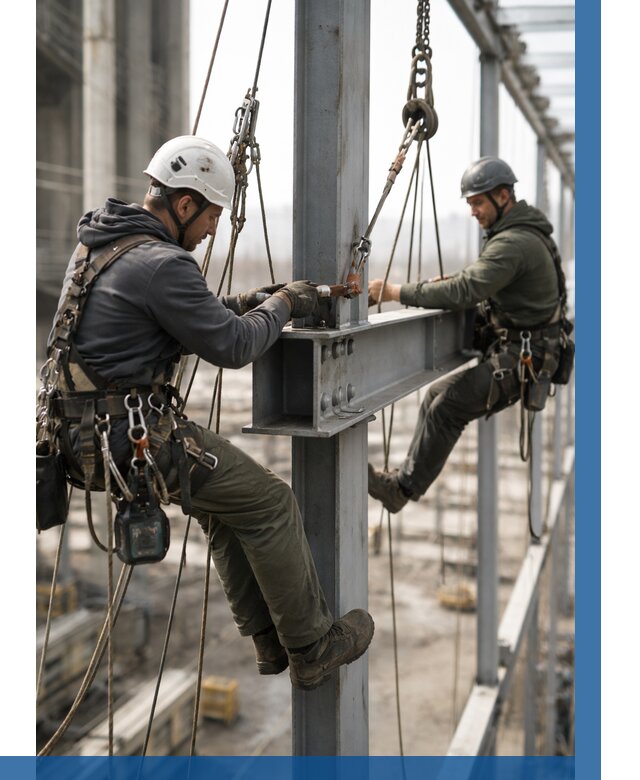 Монтаж металлоконструкций на высоте в Барабинске от 3555 р. | ВЫСОТНИК-Ббн