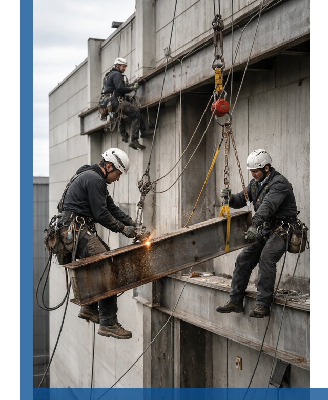 Демонтаж металлоконструкций на высоте в Барабинске под ключ