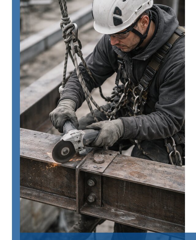 Резка металла на высоте в Барабинске для зданий и конструкций