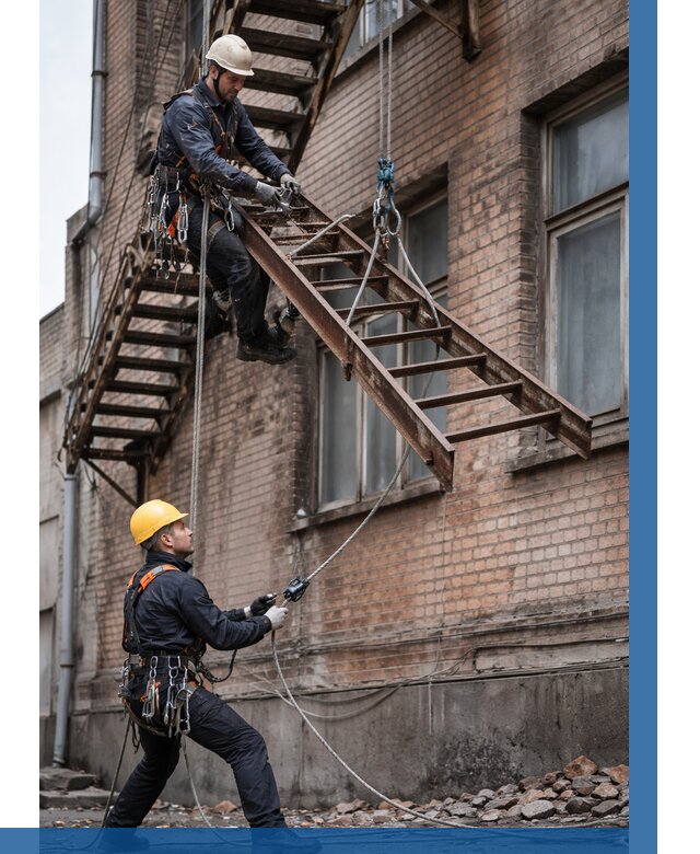 Демонтаж пожарной лестницы в Барабинске от 12188 р. | ВЫСОТНИК-Ббн