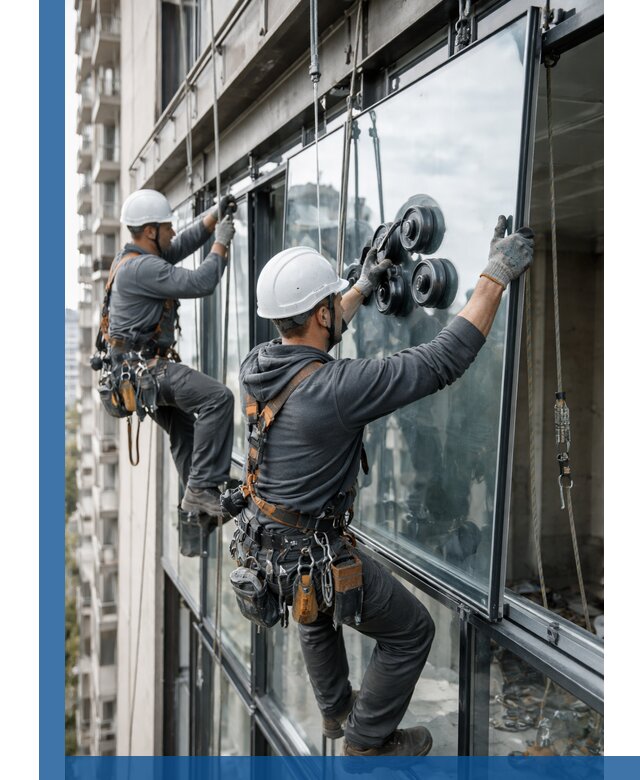 Витражное остекление фасадов и лоджий в Барабинске под ключ