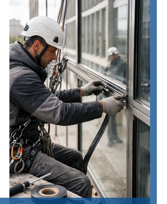 Ремонт витражных конструкций в Барабинске от 3555 р. | ВЫСОТНИК-Ббн