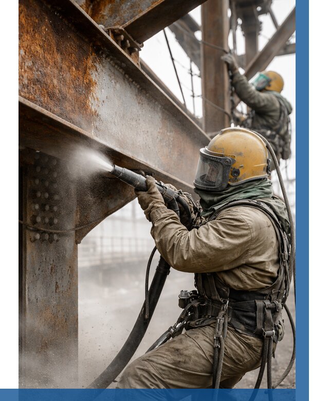 Пескоструйная очистка металлоконструкций в Барабинске по 609 р.  ВЫСОТНИК-Ббн