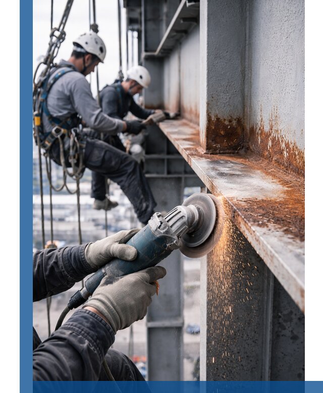 Зачистка металла от ржавчины и подготовка поверхностей в Барабинске